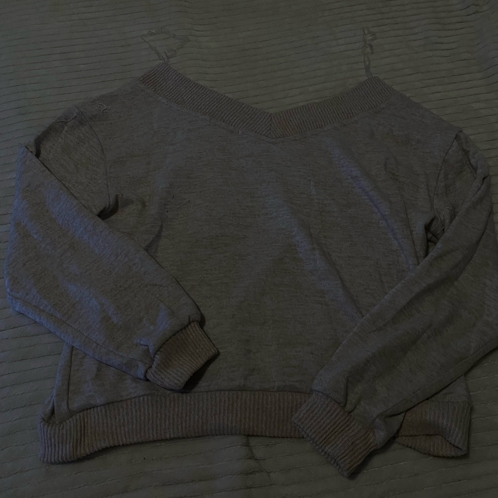 Women's brown off shoulder Sweater
